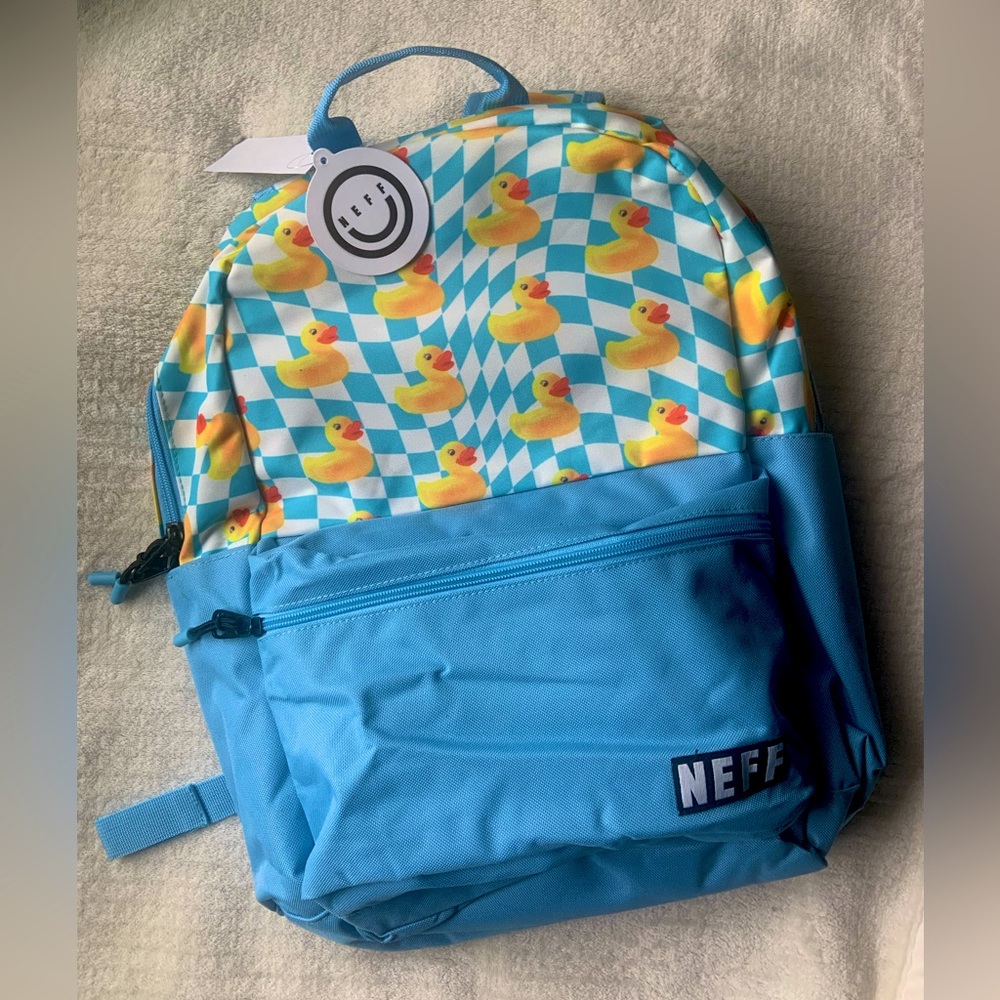 Neff Blue Duck Pattern Backpack